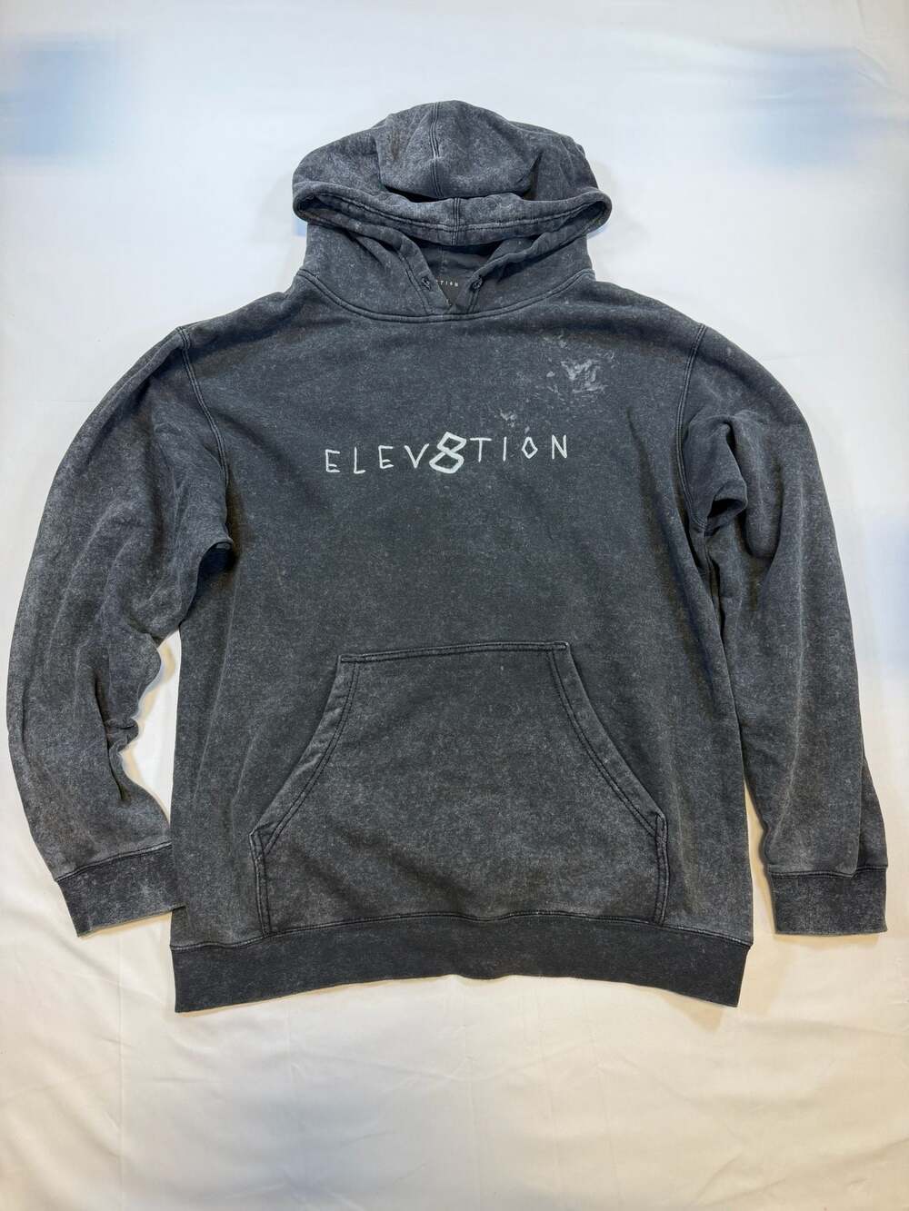 Hip and Bone Elev8tion Acid Wash Hoodie Size Large
